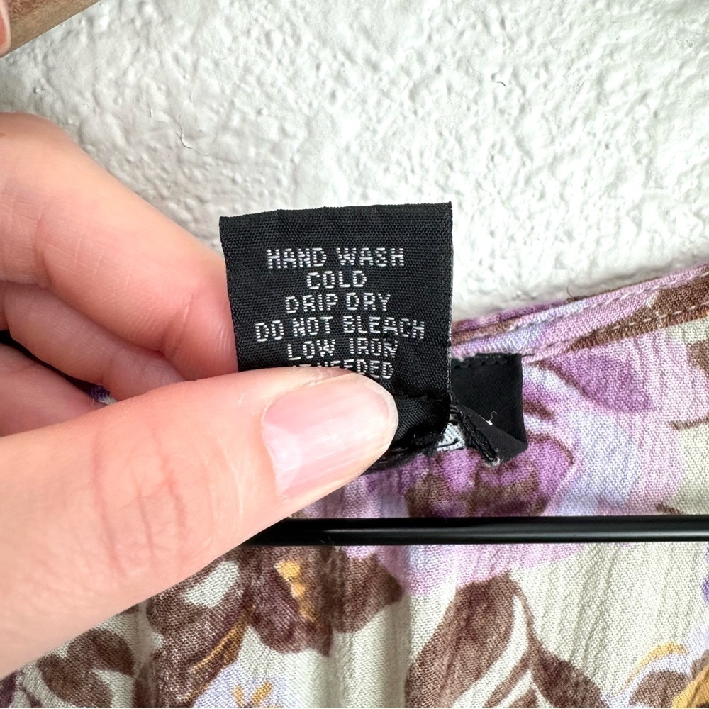 Angie Women's Large Babydoll Blouse Romantic Floral Summer Boho Bell Sleeve - Picture 5 of 11